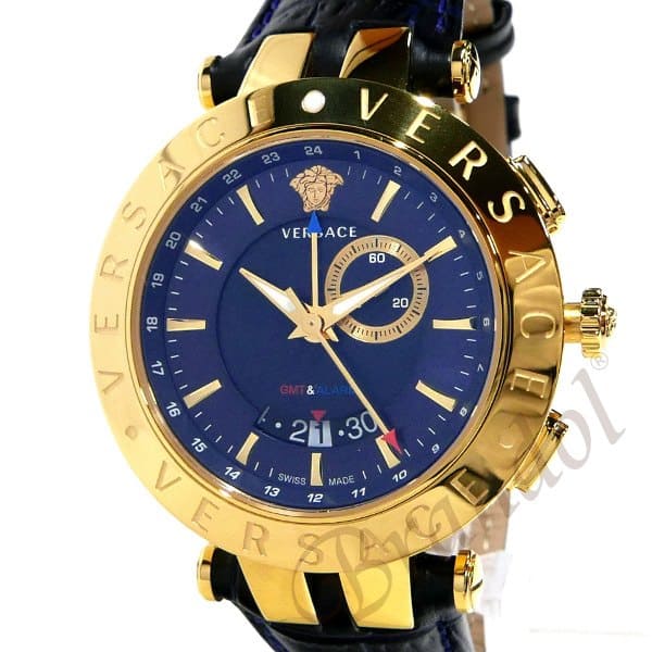 Versace Race GMT Blue Dial Blue Leather Strap Watch For Men - 29G70D282 Buy Now By Versace