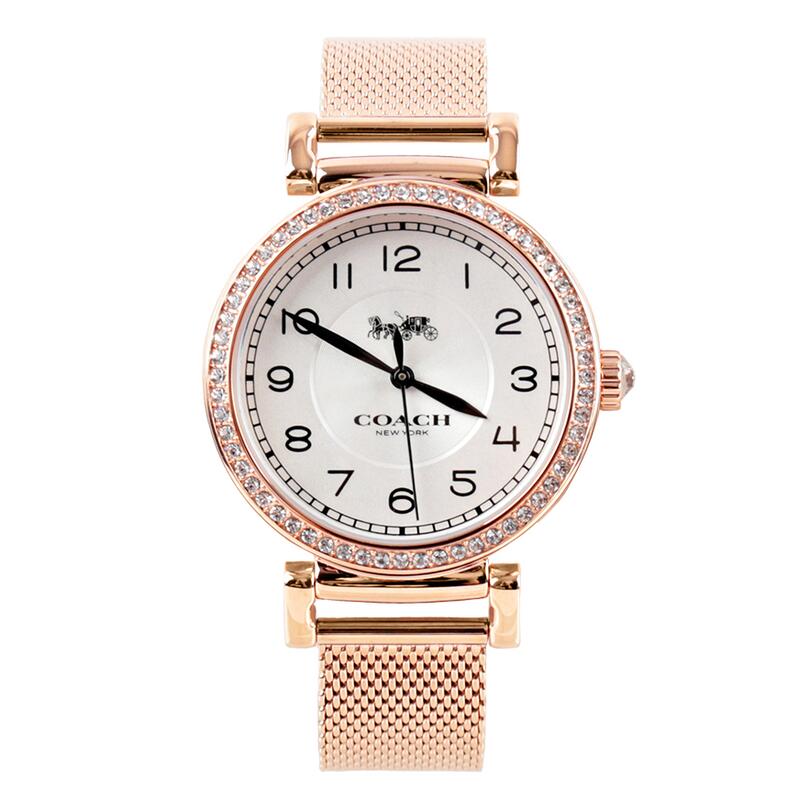 Coach Madison White Dial Rose Gold Mesh Bracelet Watch for Women - 14503398 Buy Now By Coach