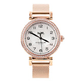 Coach Madison White Dial Rose Gold Mesh Bracelet Watch for Women - 14503398 Buy Now By Coach