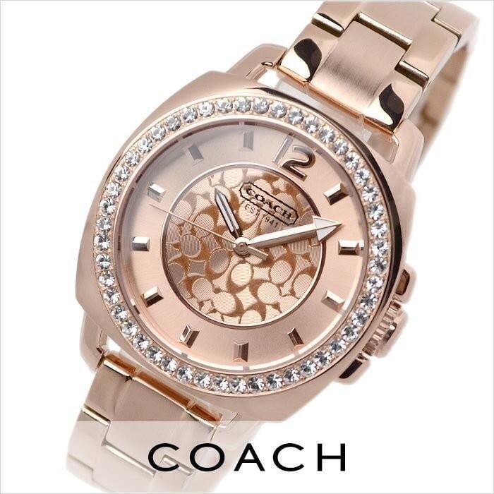 Coach Mini Boyfriend Rose Gold Dial Rose Gold Steel Strap Watch for Women - 14501701 Buy Now By Coach