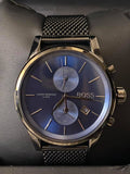 Hugo Boss Jet Blue Dial Gunmetal Mesh Bracelet Watch for Men - 1513677 Buy Now By Hugo Boss