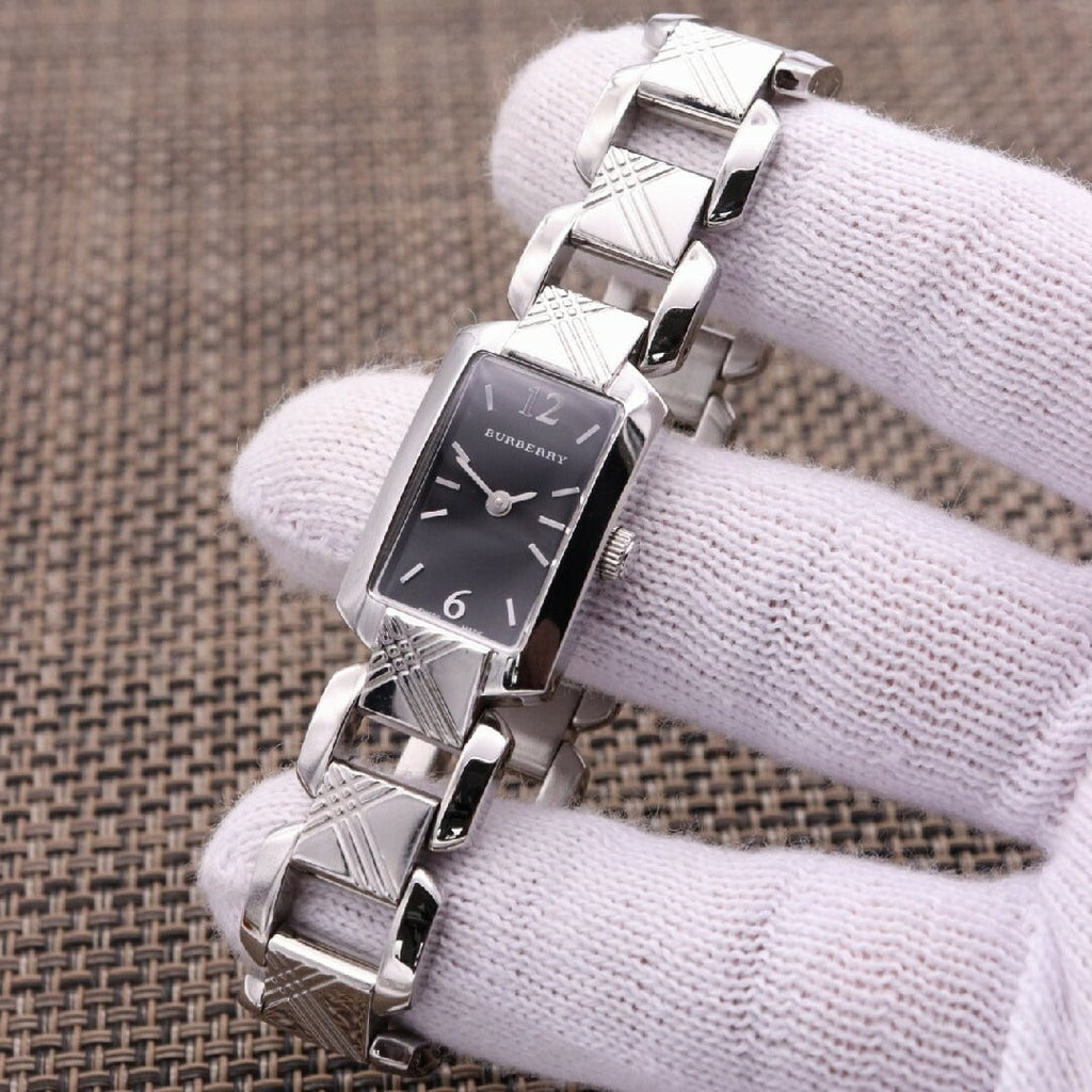 Burberry Signature Quartz Black Dial Silver Steel Strap Watch for Women - BU4210 Buy Now By Burberry