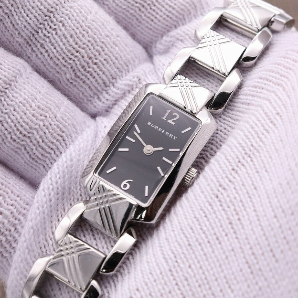Burberry Signature Quartz Black Dial Silver Steel Strap Watch for Women - BU4210 Buy Now By Burberry