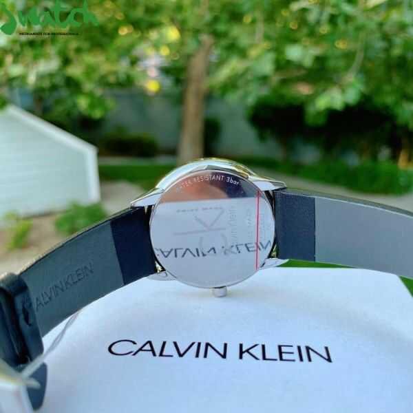 Calvin Klein Minimal Grey Dial Black Leather Strap Watch for Men - K3M221C3 Buy Now By Calvin Klein