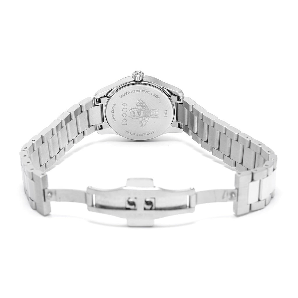 Gucci G Timeless Quartz Mother of Pearl Pink Dial Silver Steel Strap Watch For Women - YA1265013 Buy Now By Gucci