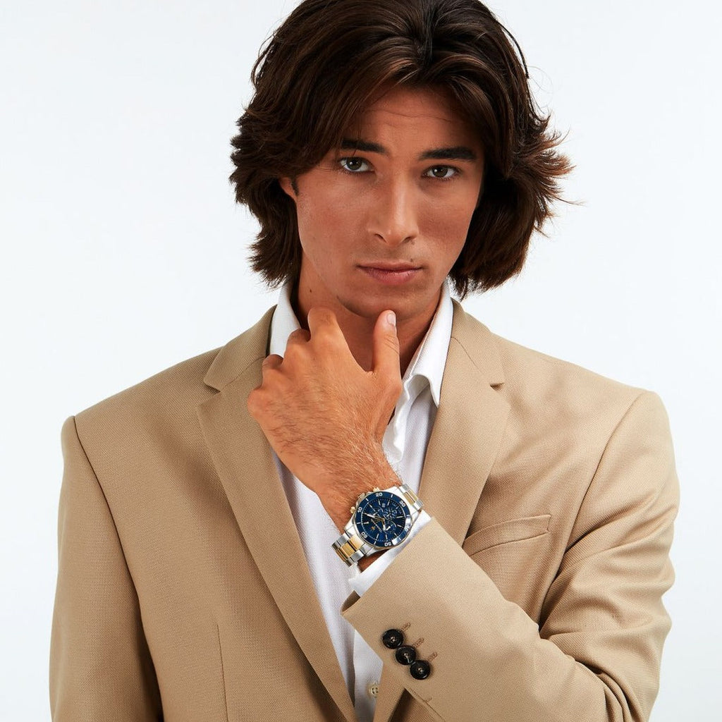 Maserati Competizione Chronograph Blue Dial Two Tone Steel Strap Watch For Men - R8873600006 Buy Now By Maserati