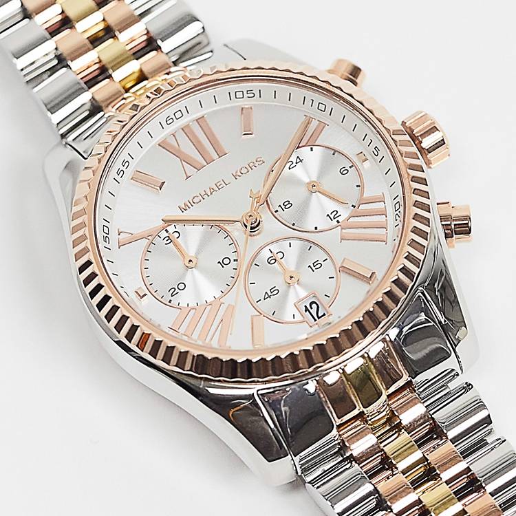 Michael Kors Lexington Chronograph Silver Dial Two Tone Steel Strap Watch for Women - MK5735 Buy Now By Michael Kors