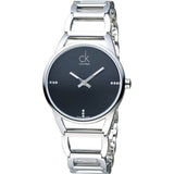 Calvin Klein Stately Black Dial Silver Steel Strap Watch for Women - K3G2312S Buy Now By Calvin Klein