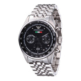 Emporio Armani Sportivo Chronograph Black Dial Silver Steel Strap Watch For Men - AR5984 Buy Now By Emporio Armani