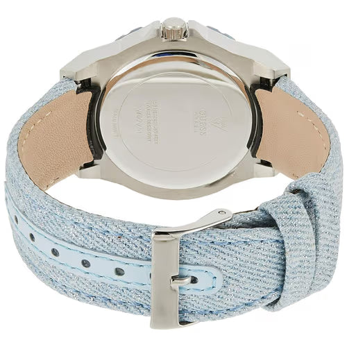 Guess Limelight Quartz Blue Dial Blue Leather Strap Watch For Men - W0775l1 Buy Now By Guess