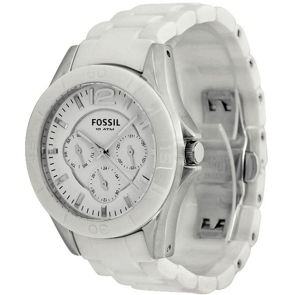 Fossil Ceramic White Dial White Ceramic Strap Watch for Women - CE1002 Buy Now By Fossil