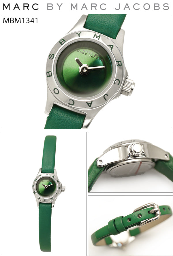 Marc Jacobs Blade Green Dial Green Leather Strap Watch for Women - MBM1341 Buy Now By Marc Jacobs