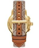 Tory Burch The Tory Chronograph White Dial Maroon Jacquard Strap Watch for Women - TBW1050 Buy Now By Tory Burch