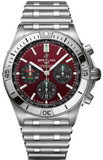 Breitling Chronomat B01 42 Six Nations Wales Red Dial Silver Steel Strap Watch for Men - AB0134A61K1A1 Buy Now By Breitling