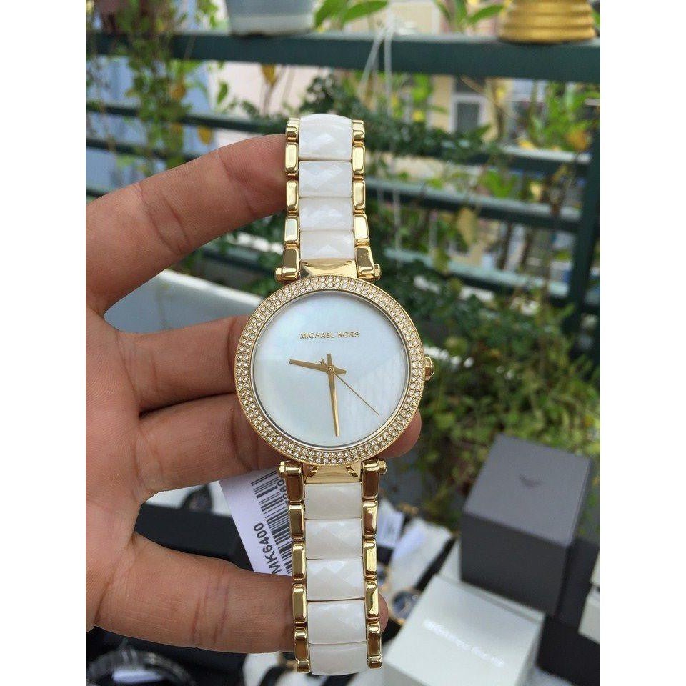 Michael Kors Parker Mother of Pearl Dial Two Tone Steel Strap Watch for Women - MK6400 Buy Now By Michael Kors