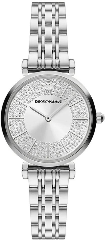 Emporio Armani Gianni T-Bar Quartz Silver Dial Silver Steel Strap Watch For Women - AR11445 Buy Now By Emporio Armani