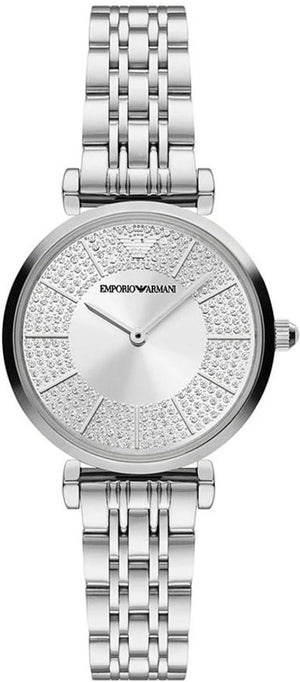 Emporio Armani Gianni T-Bar Quartz Silver Dial Silver Steel Strap Watch For Women - AR11445 Buy Now By Emporio Armani