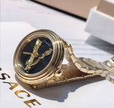 Versace V Virtus Quartz Black Dial Gold Steel Strap Watch For Women - VET300121 Buy Now By Versace