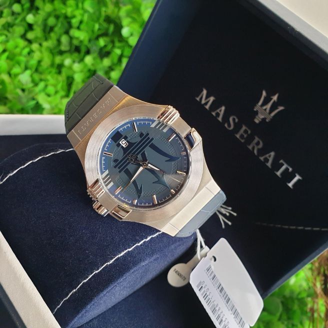 Maserati Potenza Blue Dial Blue Leather Strap Watch For Men - R8851108015 Buy Now By Maserati