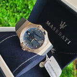 Maserati Potenza Blue Dial Blue Leather Strap Watch For Men - R8851108015 Buy Now By Maserati