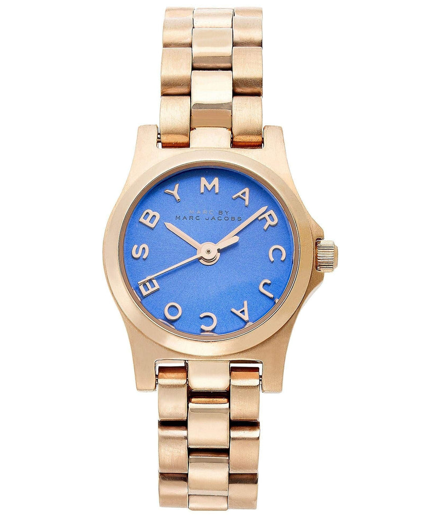 Marc Jacobs Henry Dinky Blue Dial Rose Gold Steel Strap Watch for Women - MBM3204 Buy Now By Marc Jacobs