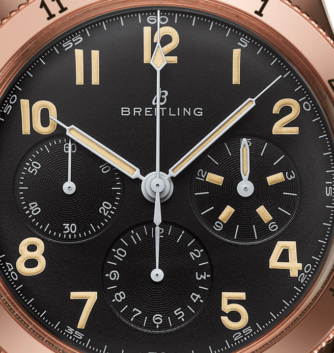 Breitling Avi 1953 Edition Black Dial Brown Leather Strap Watch for Men - RB0920131B1X1 Buy Now By Breitling