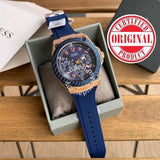 Guess Legacy Chronograph Blue Dial Blue Rubber Strap Watch For Men - W1049G9 Buy Now By Guess