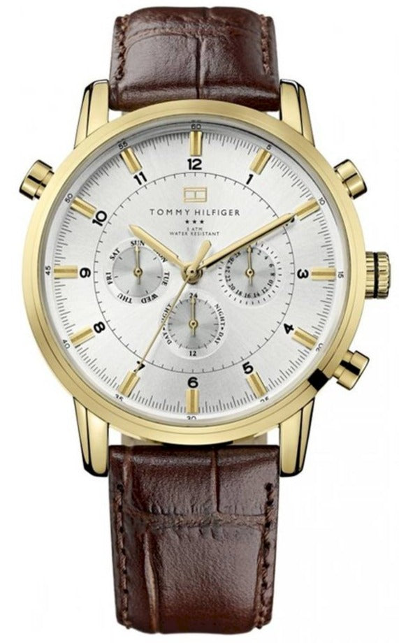 Tommy Hilfiger Harrison White Dial Brown Leather Strap Watch for Men - 1790874 Buy Now By Tommy Hilfiger
