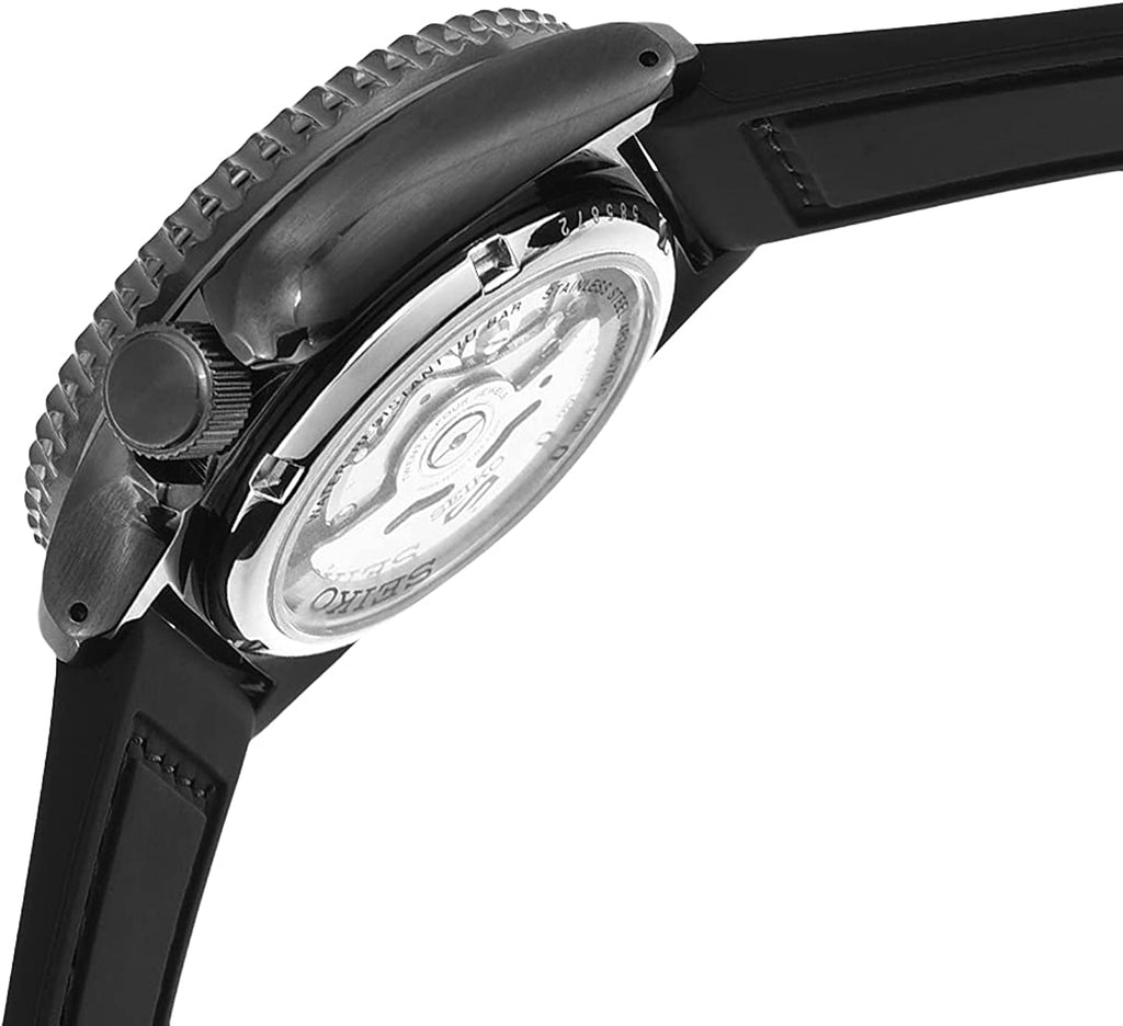 Seiko 5 Sport Automatic Black Dial Black Silicone Strap Watch For Men - SRPD65K3 Buy Now By Seiko