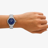 Emporio Armani Mia Three Hand Crystals Blue Dial Silver Steel Strap Watch For Women - AR11630 Buy Now By Emporio Armani
