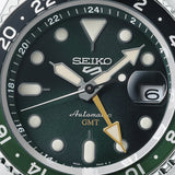 Seiko 5 Sports SKX GMT Automatic Green Dial Silver Steel Strap Watch For Men - SSK035K1 Buy Now By Seiko