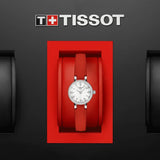 Tissot Lovely Round Mother of Pearl Dial Red Leather Strap Watch for Women - T140.009.16.111.00 Buy Now By Tissot