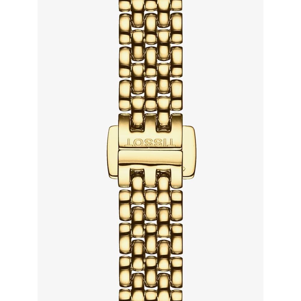 Tissot T Lady Lovely Silver Dial Gold Steel Strap Watch For Women - T058.009.33.031.00 Buy Now By Tissot