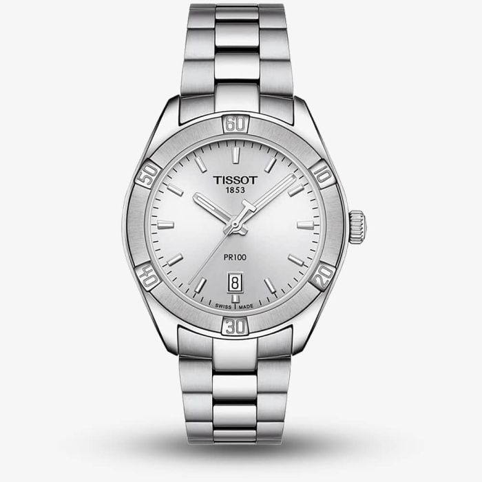 Tissot PR 100 Sport Chic Silver Dial Silver Steel Strap Watch for Women - T101.910.11.031.00 Buy Now By Tissot