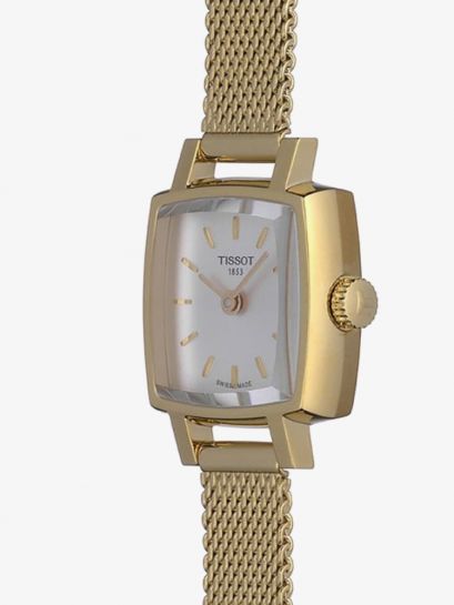 Tissot Lovely Square Silver Dial Gold Mesh Bracelet Watch For Women - T058.109.33.031.00 Buy Now By Tissot