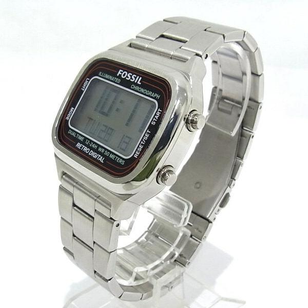 Fossil Retro Digital Silver Dial Silver Steel Strap Watch for Men - FS5844 Buy Now By Fossil