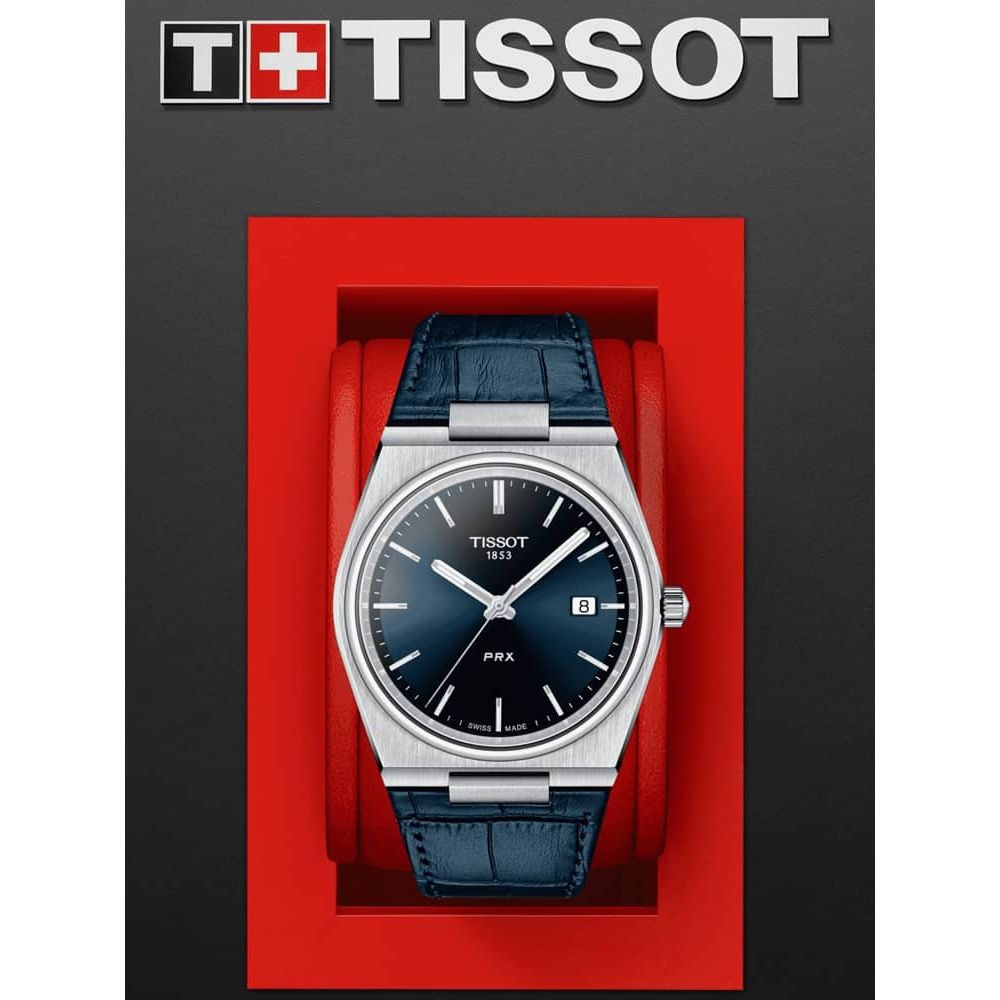 Tissot PRX Blue Dial Blue Leather Strap Watch for Men - T137.410.16.041.00 Buy Now By Tissot