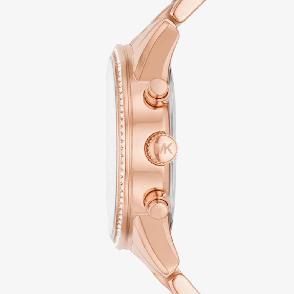 Michael Kors Ritz Chronograph Rose Gold Dial Rose Gold Steel Strap Watch For Women - MK7302 Buy Now By Michael Kors