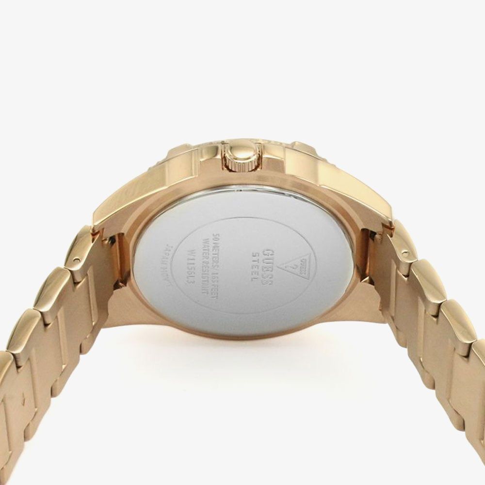 Guess Frontier Diamonds Rose Gold Dial Rose Gold Steel Strap Watch For Women - W1156L3 Buy Now By Guess