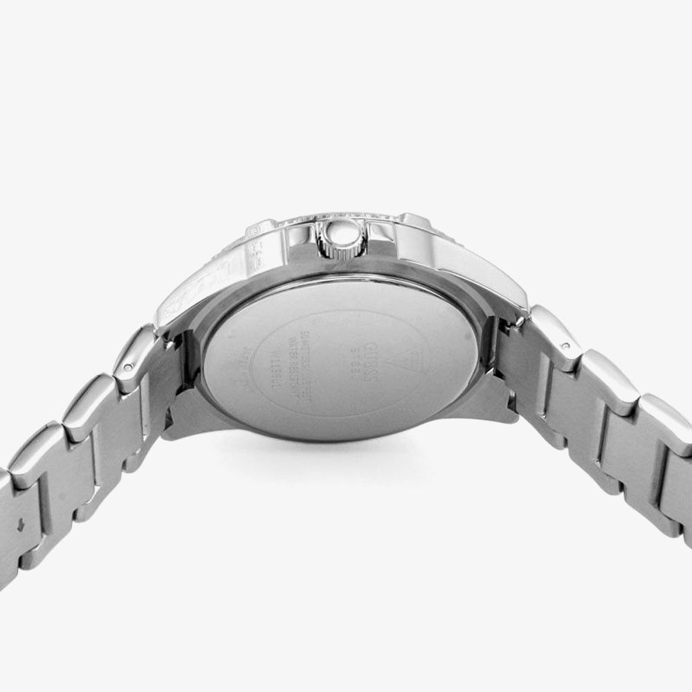 Guess Frontier Diamonds Silver Dial Silver Steel Strap Watch For Women - W1156L1 Buy Now By Guess