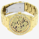 Guess G Twist Diamonds Gold Dial Gold Steel Strap Watch For Women - W1201L2 Buy Now By Guess