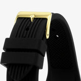 Guess Athena Gold Dial Black Rubber Strap Watch For Women - GW0030L2 Buy Now By Guess