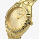 Guess Cosmo Diamonds Gold Dial Gold Steel Strap Watch For Women - GW0033L2 Buy Now By Guess