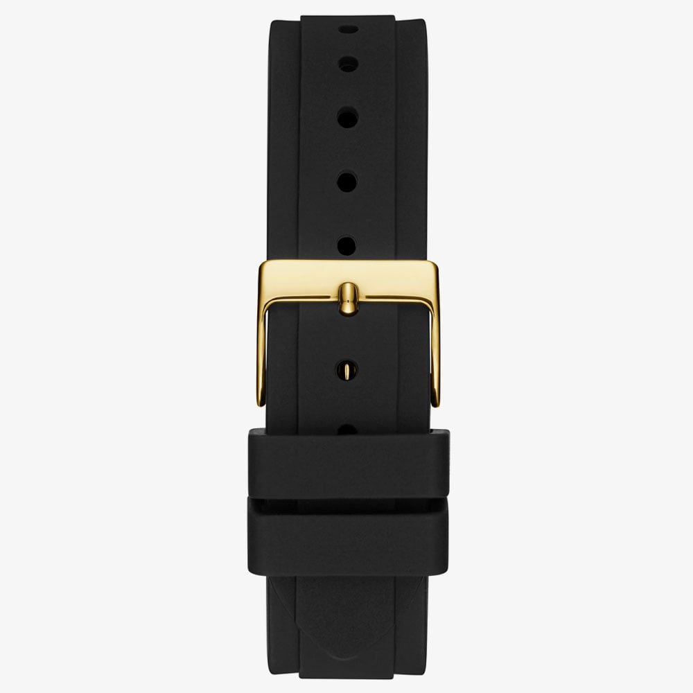 Guess Solstice Green Dial Black Rubber Strap Watch for Women - GW0113L1 Buy Now By Guess