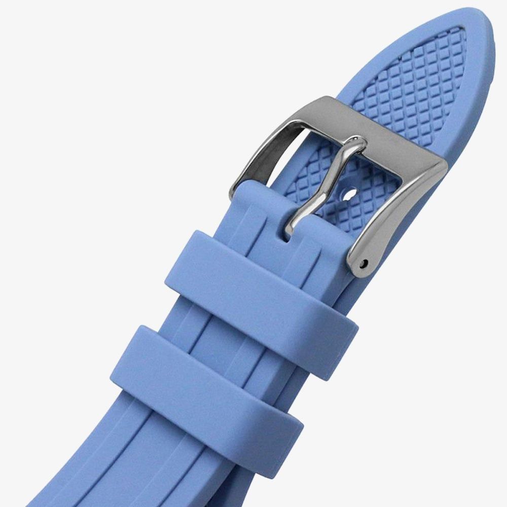 Guess Heiress Diamonds Blue Dial Blue Rubber Strap Watch for Women - GW0407L1 Buy Now By Guess