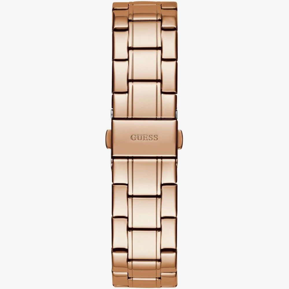 Guess Glitter Diamonds Pink Dial Rose Gold Steel Strap Watch for Women - GW0405L3 Buy Now By Guess