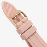 Guess Heiress Diamonds Rose Gold Dial Pink Rubber Strap Watch for Women - GW0407L3 Buy Now By Guess