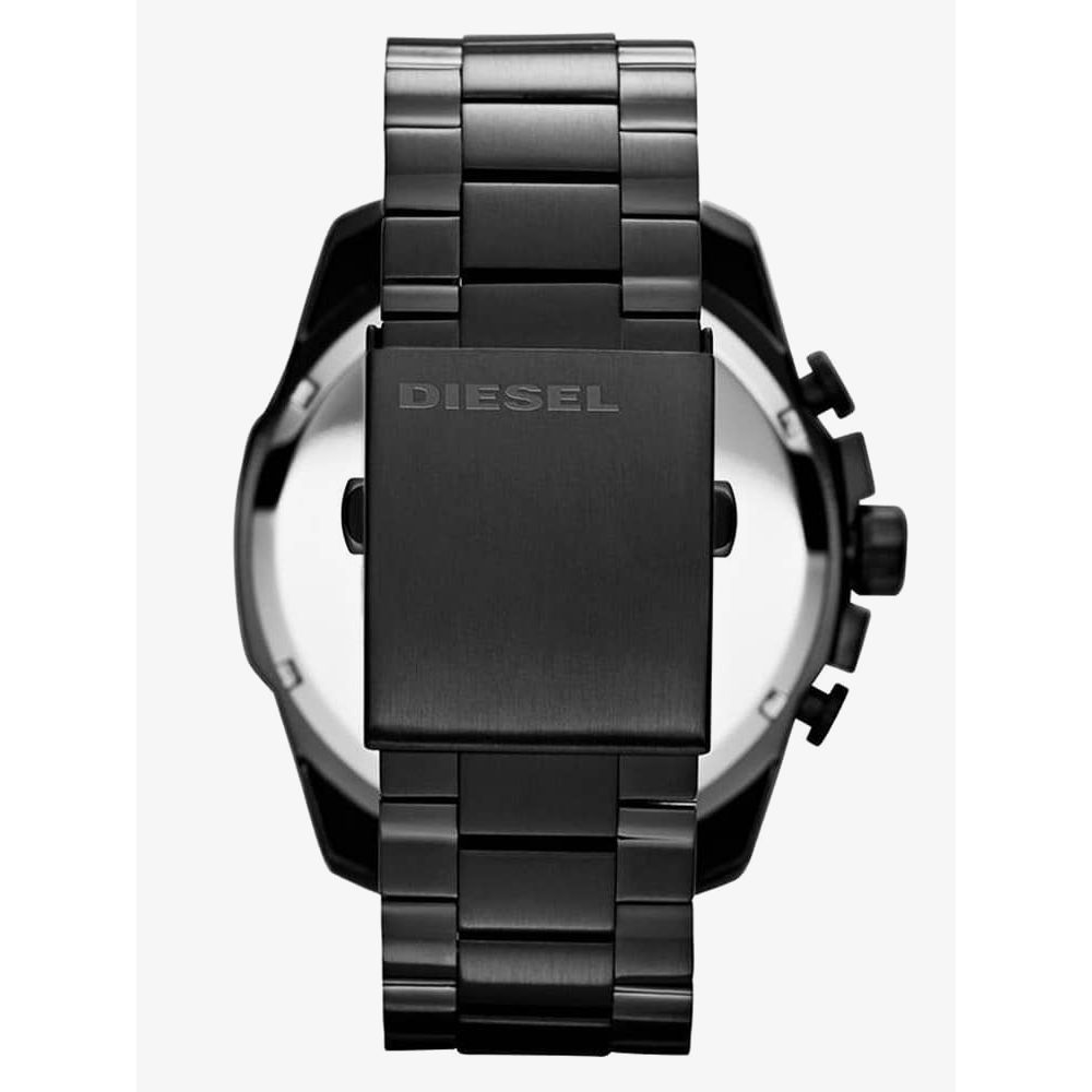 Diesel Mega Chief Chronograph Black Dial Black Steel Strap Watch For Men - DZ4283 Buy Now By Diesel