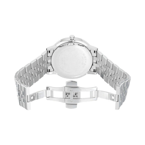 Movado Museum Classic Black Dial Silver Steel Strap Watch for Men - 0607199 Buy Now By Movado