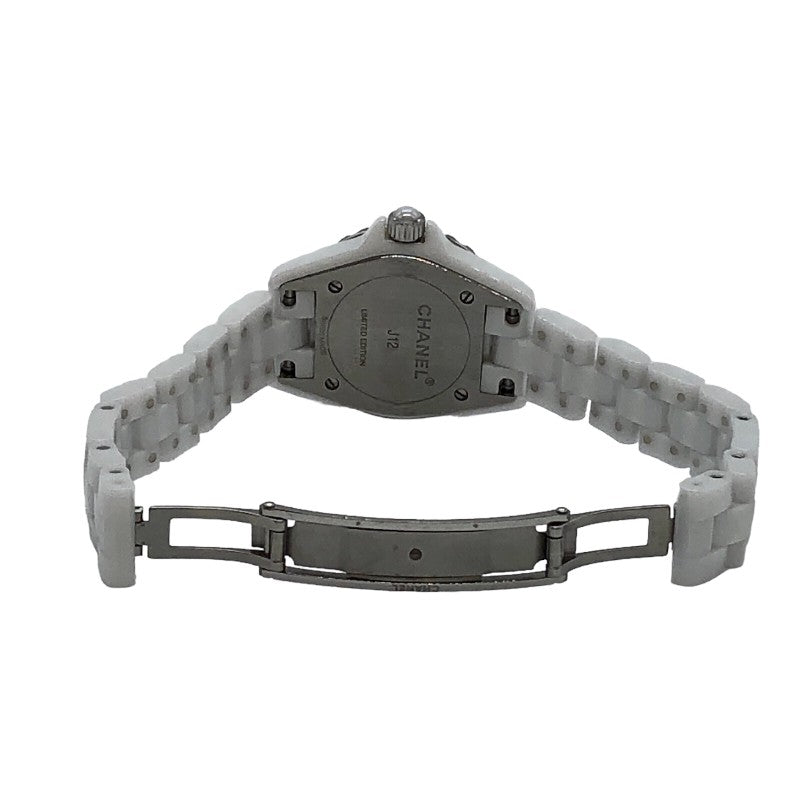 Chanel J12 Quartz Diamonds Ceramic White Dial White Steel Strap Watch for Women - J12 H4466 Buy Now By Chanel